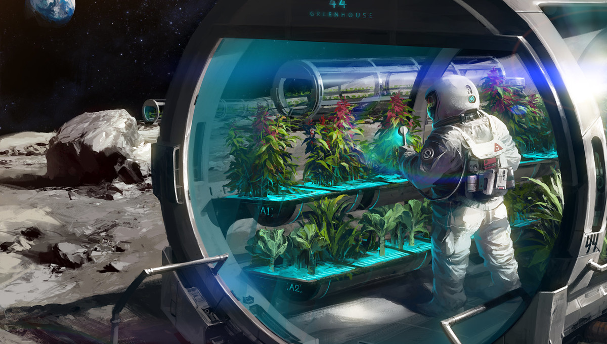 Hydroponic Farm on the moon